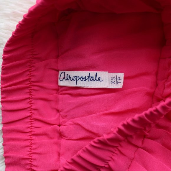 Aeropostale Pink Navy Colorblock Pleated Skirt XS - Picture 5 of 8